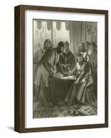 King John Signing Magna Carta, 1215-Alonzo Chappel-Framed Giclee Print