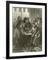 King John Signing Magna Carta, 1215-Alonzo Chappel-Framed Premium Giclee Print