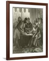 King John Signing Magna Carta, 1215-Alonzo Chappel-Framed Giclee Print