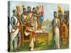 King John Signing Magna Carta-English School-Stretched Canvas