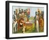 King John Signing Magna Carta-English School-Framed Giclee Print