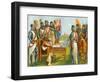 King John Signing Magna Carta-English School-Framed Giclee Print