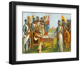 King John Signing Magna Carta-English School-Framed Giclee Print