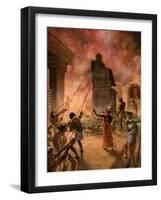 King Josiah cleansing the land of idols - Bible-William Brassey Hole-Framed Giclee Print