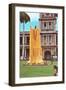 King Kamehameha Draped in Leis, Hawaii-null-Framed Art Print