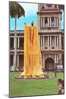 King Kamehameha Draped in Leis, Hawaii-null-Mounted Art Print