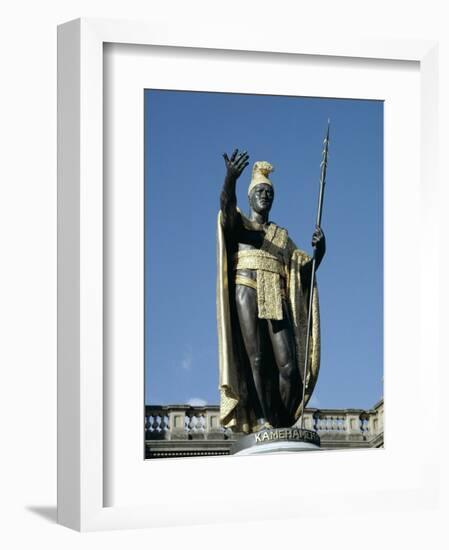 King Kamehameha Statue, Honolulu, Hawaii, Hawaiian Islands, USA-Adina Tovy-Framed Photographic Print