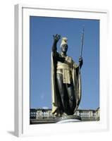 King Kamehameha Statue, Honolulu, Hawaii, Hawaiian Islands, USA-Adina Tovy-Framed Photographic Print