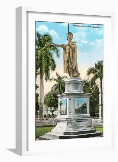 King Kamehameha Statue, Honolulu, Hawaii-null-Framed Art Print