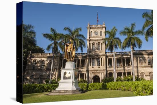 King Kamehameha Statue in Front of Aliiolani Hale (Hawaii State Supreme Court)-Michael DeFreitas-Stretched Canvas