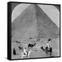 King Khufu's Tomb, the Great Phyramid of Giza, Egypt, 1905-Underwood & Underwood-Framed Stretched Canvas