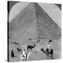 King Khufu's Tomb, the Great Phyramid of Giza, Egypt, 1905-Underwood & Underwood-Stretched Canvas