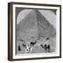 King Khufu's Tomb, the Great Phyramid of Giza, Egypt, 1905-Underwood & Underwood-Framed Photographic Print