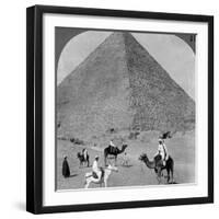 King Khufu's Tomb, the Great Phyramid of Giza, Egypt, 1905-Underwood & Underwood-Framed Photographic Print