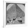 King Khufu's Tomb, the Great Phyramid of Giza, Egypt, 1905-Underwood & Underwood-Framed Photographic Print