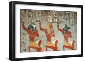 King Kneeling in Front of the Deities-null-Framed Giclee Print