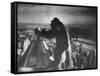 King Kong Clinging to Top of Empire State Building Tower in Horror Movie with Fay Wray in His Hands-Alfred Eisenstaedt-Framed Stretched Canvas