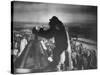 King Kong Clinging to Top of Empire State Building Tower in Horror Movie with Fay Wray in His Hands-Alfred Eisenstaedt-Stretched Canvas