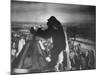 King Kong Clinging to Top of Empire State Building Tower in Horror Movie with Fay Wray in His Hands-Alfred Eisenstaedt-Mounted Photographic Print