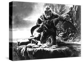 King Kong, Fay Wray, 1933, Kong Fighting Pterodactyl-null-Stretched Canvas