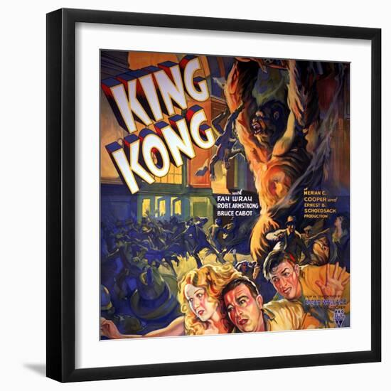 King Kong, Fay Wray, Robert Armstrong, Bruce Cabot, 1933-null-Framed Art Print