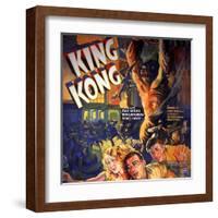 King Kong, Fay Wray, Robert Armstrong, Bruce Cabot, 1933-null-Framed Art Print