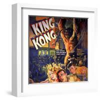 King Kong, Fay Wray, Robert Armstrong, Bruce Cabot, 1933-null-Framed Art Print