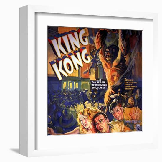 King Kong, Fay Wray, Robert Armstrong, Bruce Cabot, 1933-null-Framed Art Print