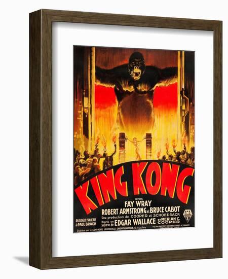 King Kong, (French poster art), 1933-null-Framed Art Print