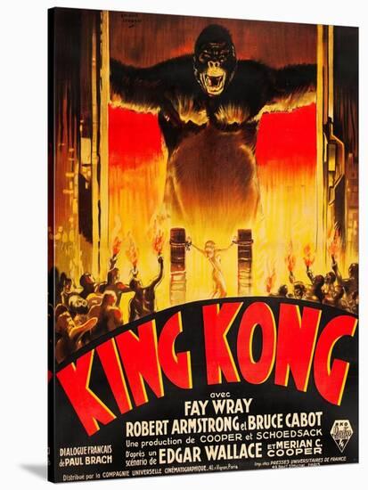 King Kong, (French poster art), 1933-null-Stretched Canvas