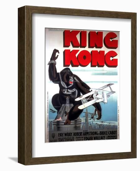 King Kong, French Poster Art, 1933-null-Framed Art Print