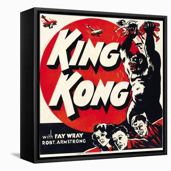 King Kong, Jumbo Window Card, 1933-null-Framed Stretched Canvas