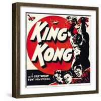 King Kong, Jumbo Window Card, 1933-null-Framed Art Print