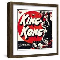 King Kong, jumbo window card, 1933-null-Framed Art Print