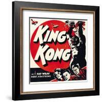 King Kong, jumbo window card, 1933-null-Framed Art Print