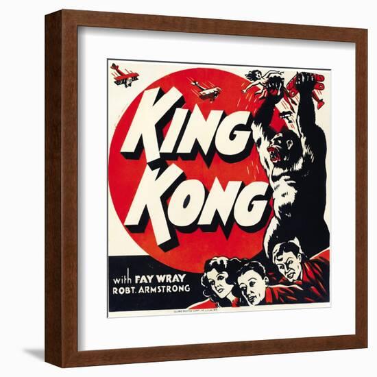 King Kong, jumbo window card, 1933-null-Framed Art Print