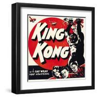 King Kong, jumbo window card, 1933-null-Framed Art Print