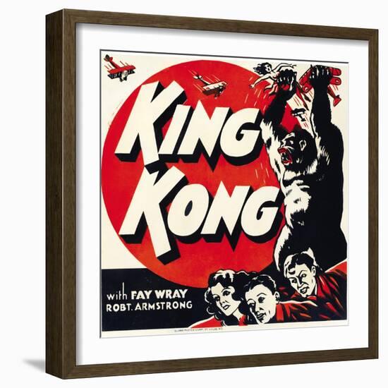 King Kong, jumbo window card, 1933-null-Framed Art Print