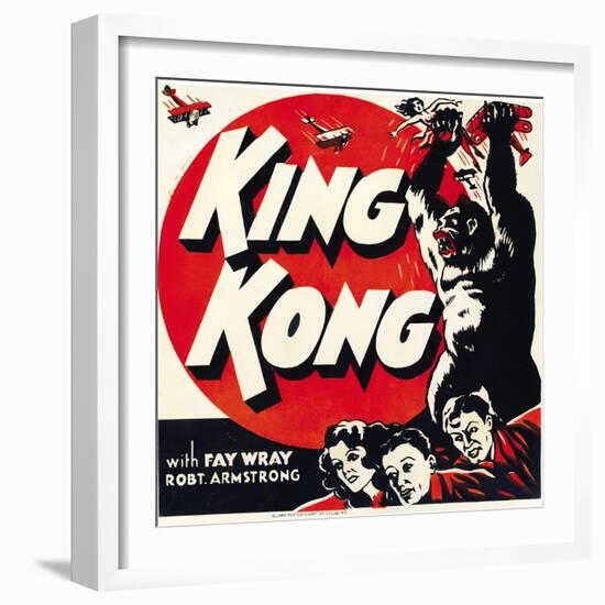 King Kong, jumbo window card, 1933-null-Framed Art Print