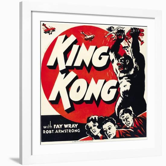 King Kong, jumbo window card, 1933-null-Framed Art Print