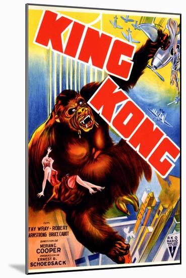 King Kong, 'King Kong' Holding Fay Wray Atop the Empire State Building, 1933-null-Mounted Art Print