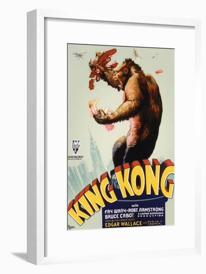 King Kong, King Kong on Poster Art, 1933-null-Framed Art Print