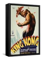 King Kong, King Kong on Poster Art, 1933-null-Framed Stretched Canvas