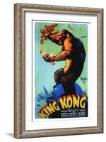 King Kong, Swedish Poster Art, 1933-null-Framed Art Print