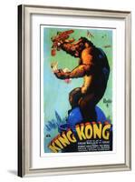 King Kong, Swedish Poster Art, 1933-null-Framed Art Print