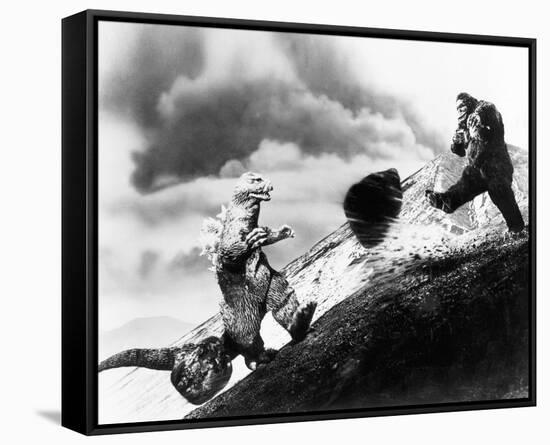 King Kong vs. Godzilla-null-Framed Stretched Canvas