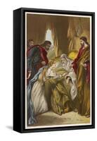 King Lear, Act IV Scene I: Cordelia Attends Her Father's Bedside-Joseph Kronheim-Framed Stretched Canvas