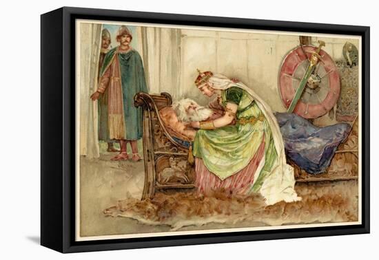 King Lear, Act IV Scene VII: Cordelia to Lear-null-Framed Stretched Canvas