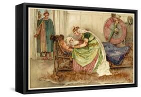 King Lear, Act IV Scene VII: Cordelia to Lear-null-Framed Stretched Canvas