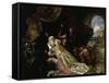 King Lear and Cordeliaby Edward Matthew Ward-null-Framed Stretched Canvas